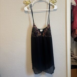 Gilligan & O'Malley Black Asymmetrical Embellished Camisole
